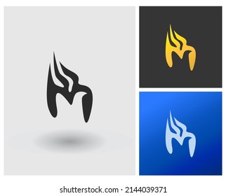 alphabet letters monogram icon logo M