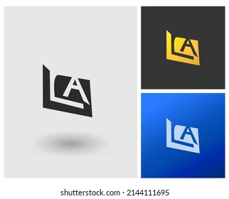letras del alfabeto icono de monograma LA