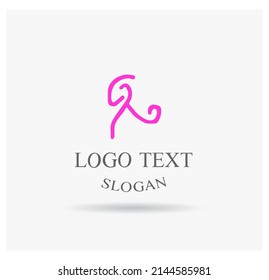 alphabet letters monogram icon logo CR