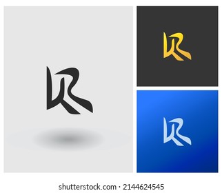 alphabet letters monogram icon logo KR