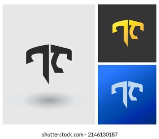 letras alfabéticas logotipo de icono de monograma TC