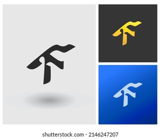 letras del alfabeto logotipo del icono del monograma FK