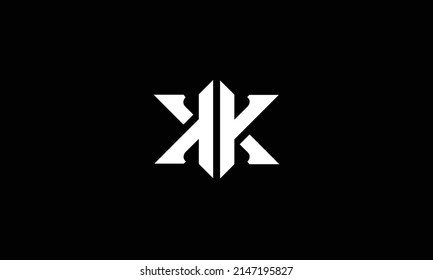 Alphabet letters monogram icon logo KK