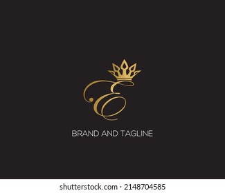 Letras alfabéticas logotipo de icono de monograma E