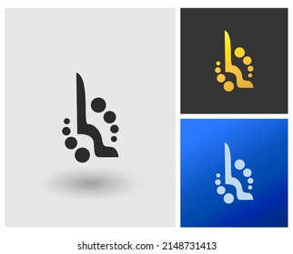 alphabet letters monogram icon logo LW
