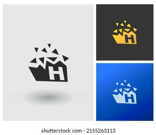 letras del alfabeto logotipo del icono del monograma H