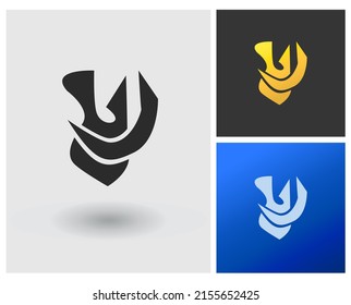 letras del alfabeto logotipo del icono del monograma UJ