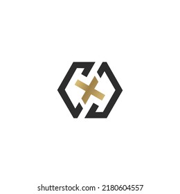 Alphabet letters monogram icon logo of CX XC