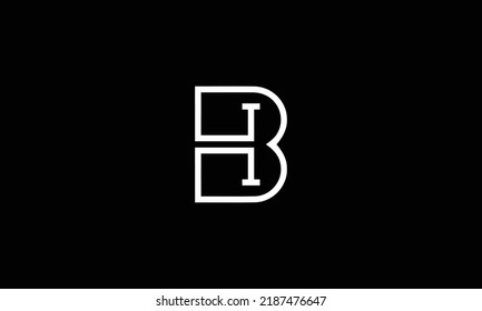 alphabet letters monogram icon logo BH or HB
