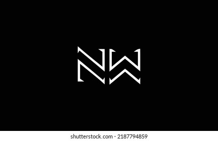 letras del alfabeto logotipo de icono de monograma NW