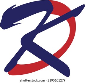 Alphabet letters monogram icon logo KD or DK