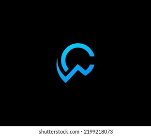 Buchstaben Monogramm-Symbol-Logo WC oder CW