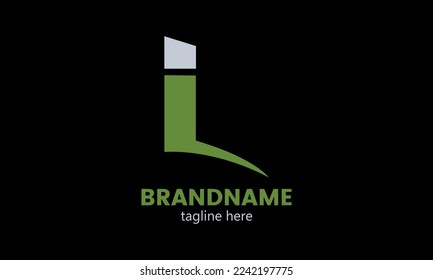 Alphabet letters monogram icon logo IL or LI or L. Letter il or li or l monogram logo with business card custom design.
