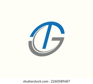 Letras alfabéticas logotipo de icono de monograma GT o vector libre de TG