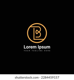 alphabet letters monogram icon logo LB or BL.