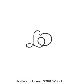 Alphabet letters monogram icon logo of OL LO