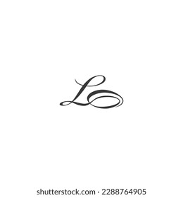 Alphabet letters monogram icon logo of OL LO