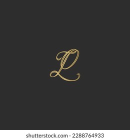 Alphabet letters monogram icon logo of OL LO