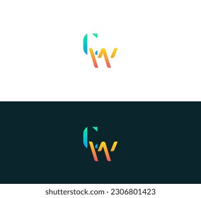 Alphabet Buchstaben Monogramm Symbol Logo WC oder CW