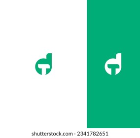 Alphabet letters monogram icon logo TD, DT.