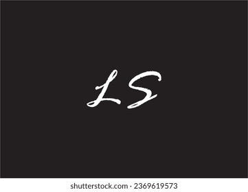 alphabet letters monogram icon logo LS