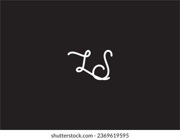 alphabet letters monogram icon logo LS