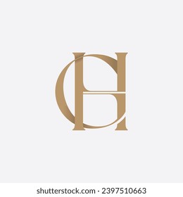 Alphabet letters monogram icon logo GH or HG. Vector illustration