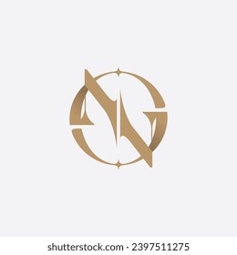 Alphabet Buchstaben Monogramm Symbol Logo ON oder NO. Vektorgrafik