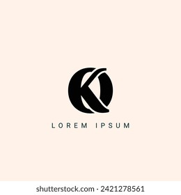 Alphabet Buchstaben Monogramm Symbol Logo OK oder KO