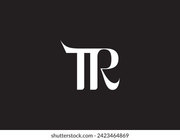 Alphabet Buchstaben Monogramm Symbol-Logo TR oder RT
