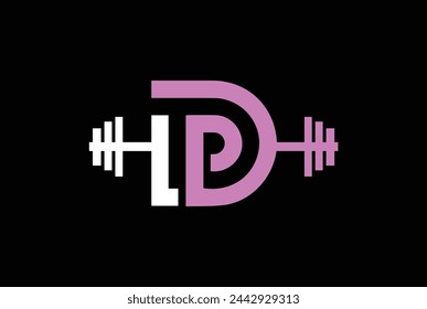 Alphabet letters monogram icon logo LPD,PDL,LDP,P,L,D - GYM and Fitness logo