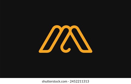 alphabet letters monogram icon logo AM or MA