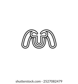 Letras alfabéticas ícone monograma logotipo da TM MT