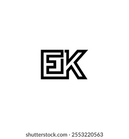 Alphabet Buchstaben Monogramm Symbol Logo von KE EK