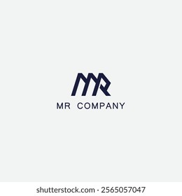 Alphabet letters monogram icon logo of MR,RM,R and M. MR company linked letter logo.