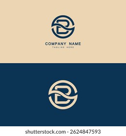 alphabet letters monogram icon logo BS or SB
