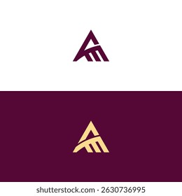 alphabet letters monogram icon logo AM or MA