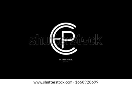 Alphabet letters monogram icon logo CEP or PEC