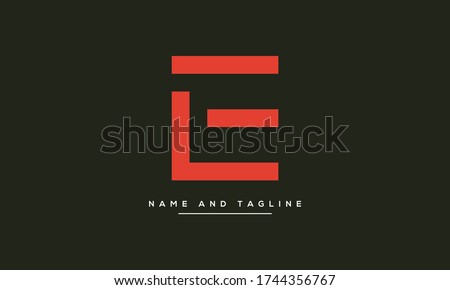 Alphabet letters monogram icon logo LE or EL Stock fotó © 