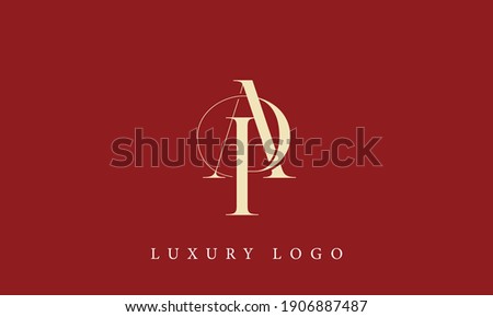 alphabet letters monogram icon logo AP or PA Imagine de stoc © 