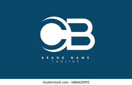 Alphabet letters. Monogram Initials logo CB, C and B