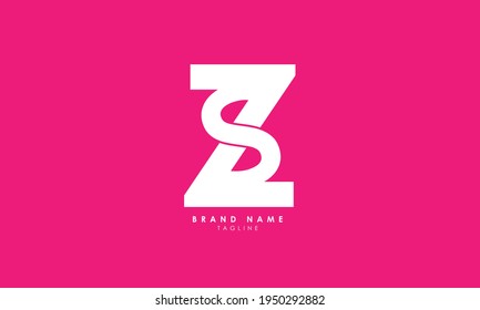 Alphabet letters Monogram Initials ZS, SZ, Z and S