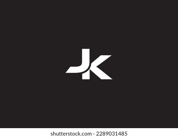Alphabet letters Monogram JK logo design