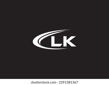 Alphabet letters Monogram LK logo design
