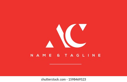 Alphabet letters monogram logo AC,CA,C and A