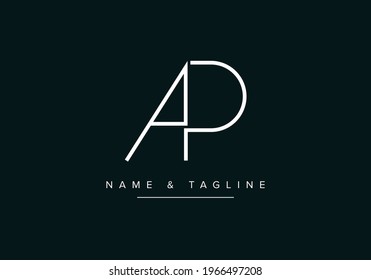 Alphabet Buchstaben Monogramm Logo AP oder PA