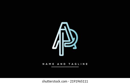 Alphabet Buchstaben Monogramm Logo AP oder PA