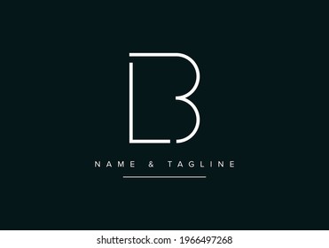 Alphabet letters monogram logo BL or LB