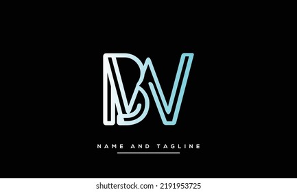 Alphabet letters monogram logo BW or WB