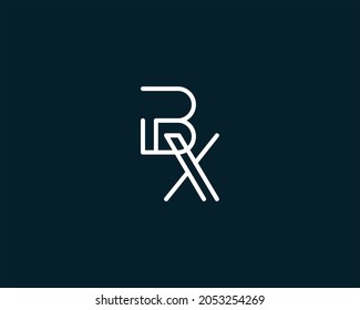 Cartas alfabéticas logotipo de monograma BX o XB